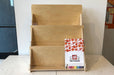 3 Level 15" Birch Wood and Acrylic Card Display Rack w/ Full View Shelves - Clubcard Printing USA