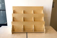 3 Level Retail Birch Wood Card Display Rack With 9 - Pockets - Clubcard Printing USA