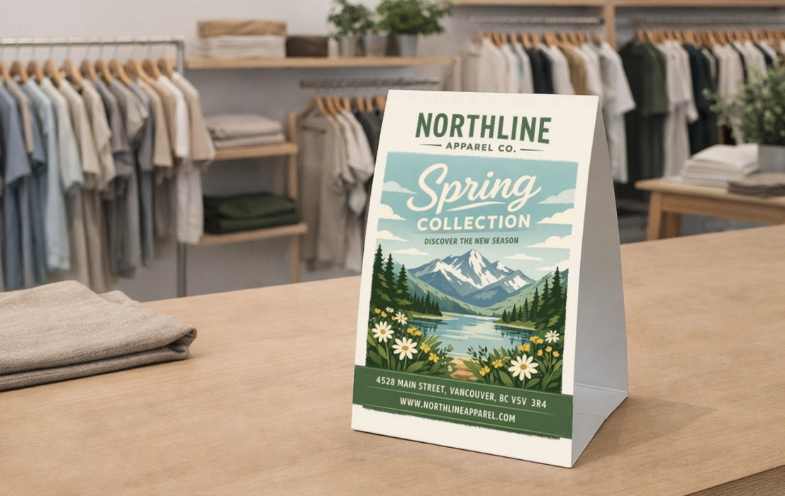 Tent Cards 16pt Coated One Side