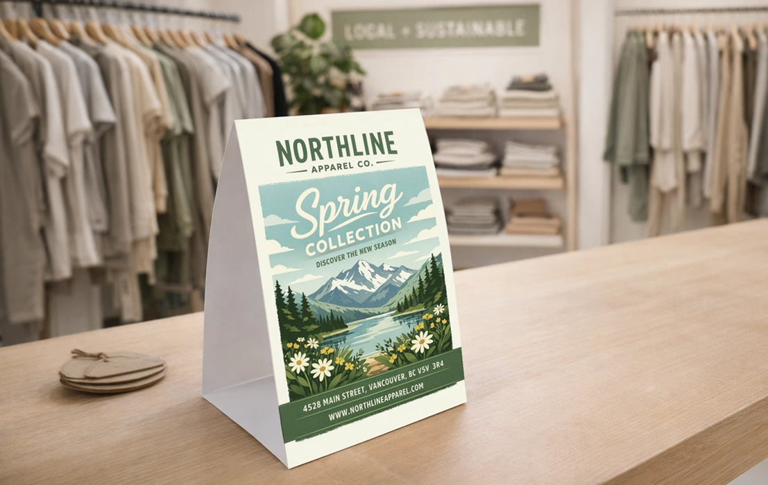 Tent Cards 16pt Coated One Side