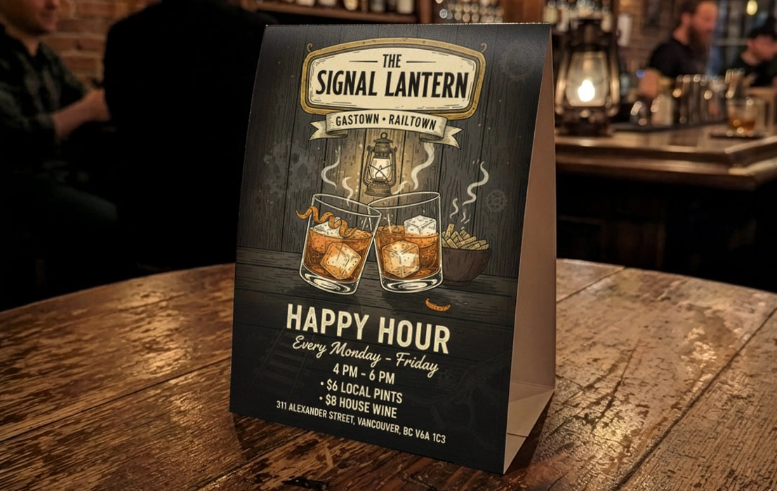 Tent Cards 16pt Coated One Side