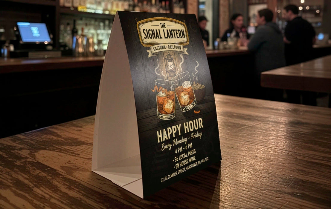 Tent Cards 16pt Coated One Side