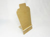 Side view showing the interlocking easel back support of the birch wood necklace display stand
