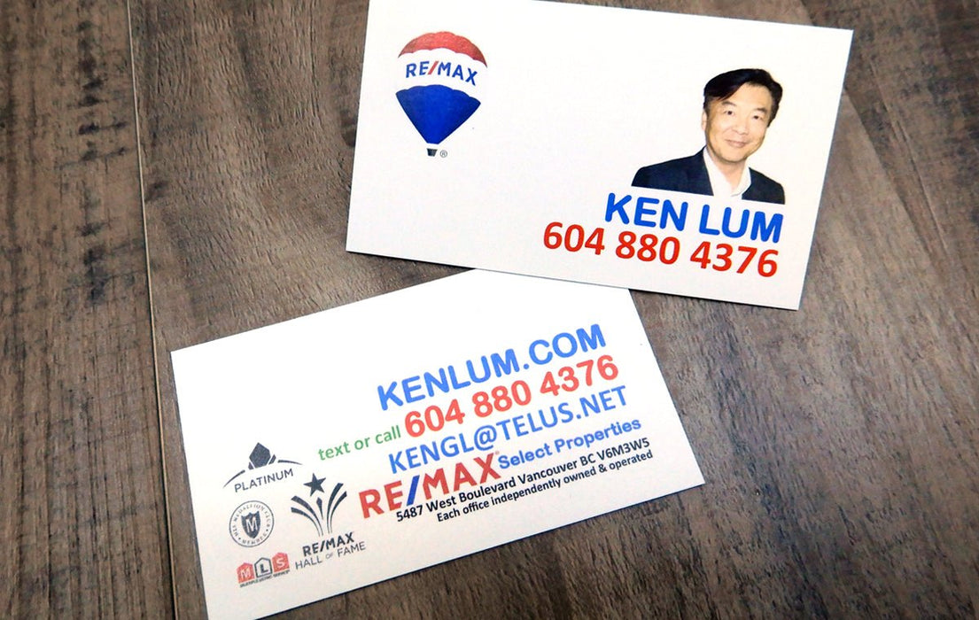 Coated One Side Business Cards 18pt - Clubcard Printing USA