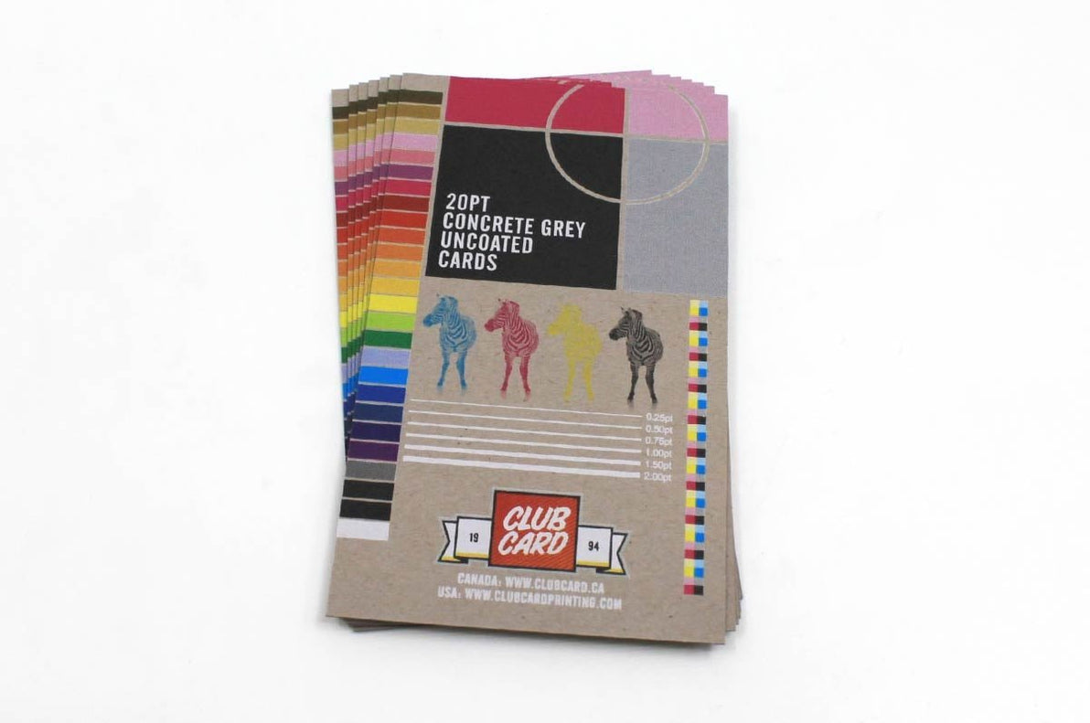 Large Card Printing On 20PT Thick Concrete Grey Card Stock