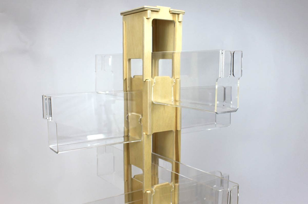 Countertop Card Spinner Wood Display 12 Pocket Rotating Stand Clubcard Printing USA Countertop Card Spinner Wood Display 12 Pocket Rotating Stand Clubcard Printing USA