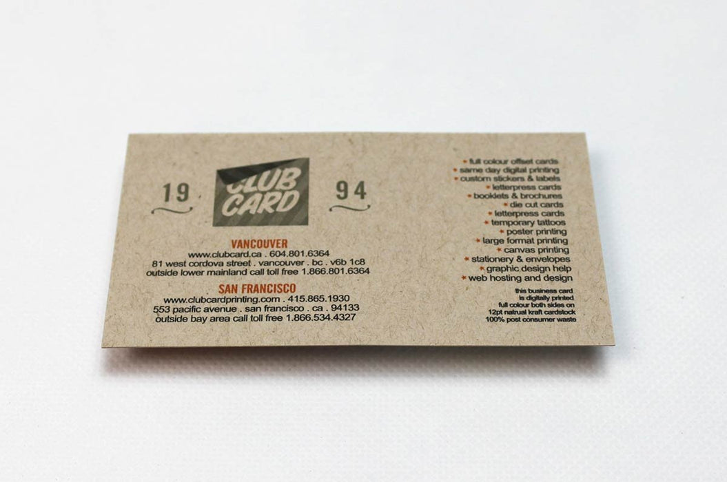 Desert Storm Uncoated Business Cards 12pt - Clubcard Printing USA