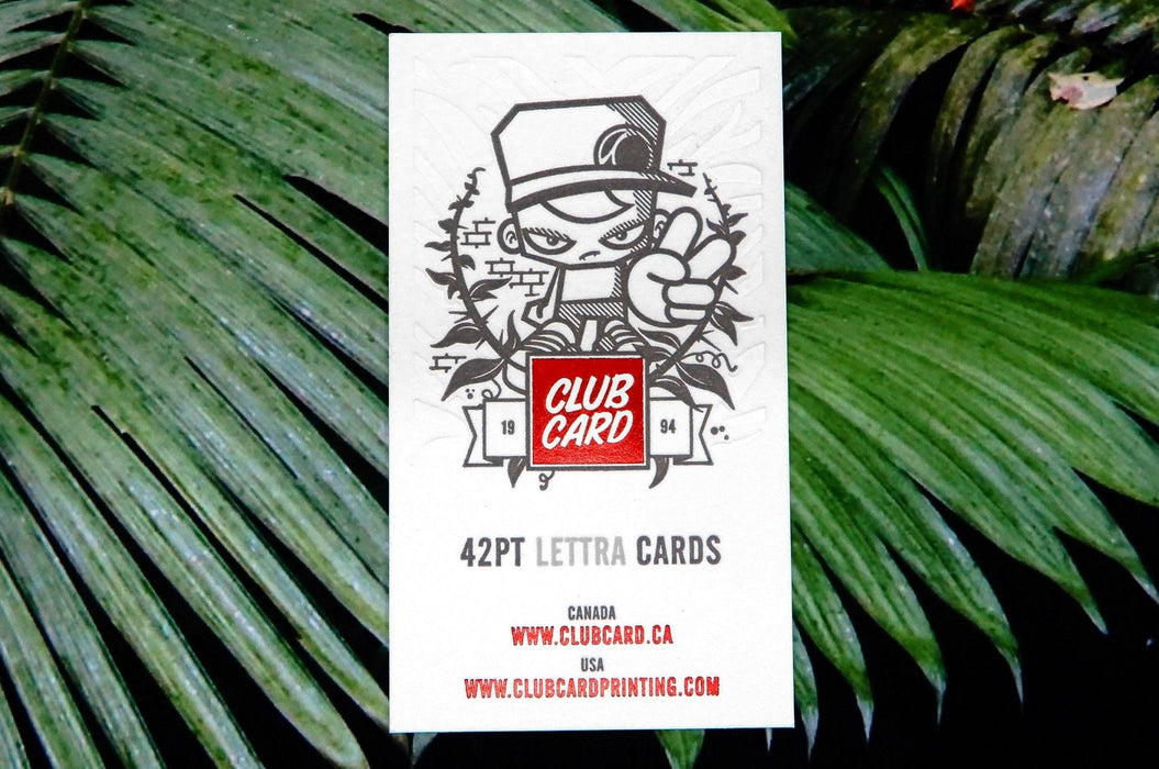 Letterpress Business Cards - Clubcard Printing USA