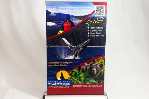 Medium Table - Top Retractable Stand + Indoor Banner - Clubcard Printing USA