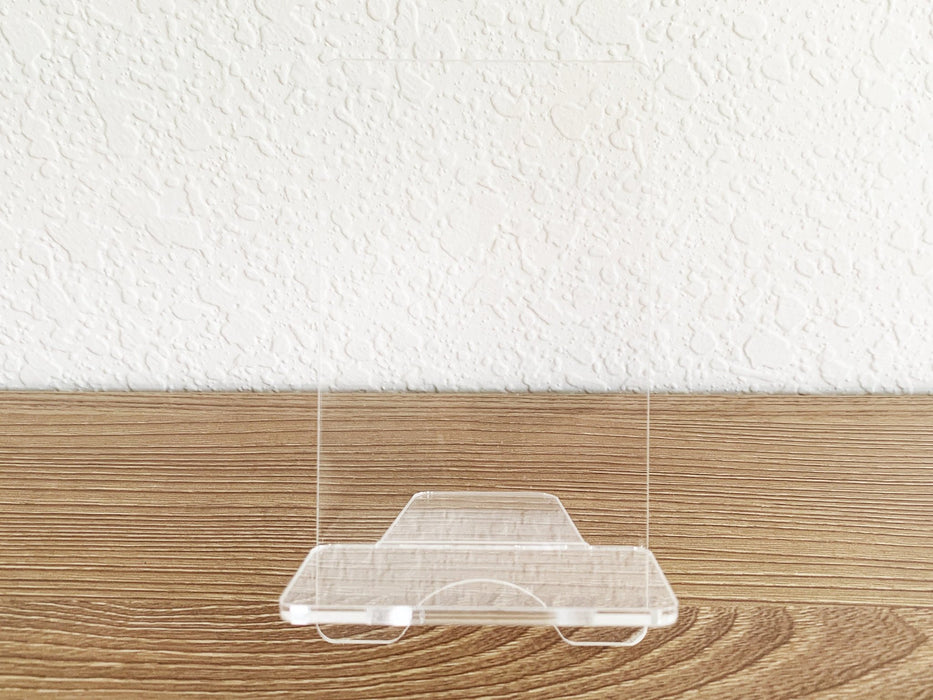 Mini Clear Acrylic Easel Style Book Display Stand - Clubcard Printing USA