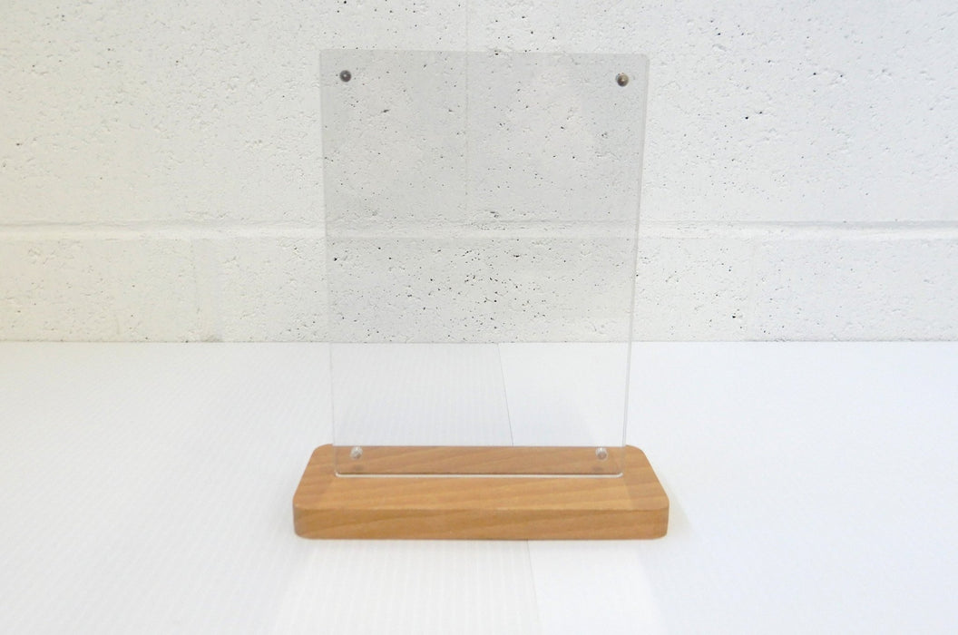 Modern Style 5x7 Quick Change Sign And Menu Holder | Acrylic And Wood - Clubcard Printing USA