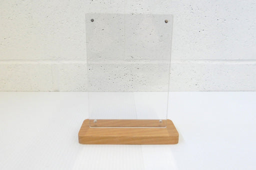 Modern Style 5x7 Quick Change Sign And Menu Holder | Acrylic And Wood - Clubcard Printing USA