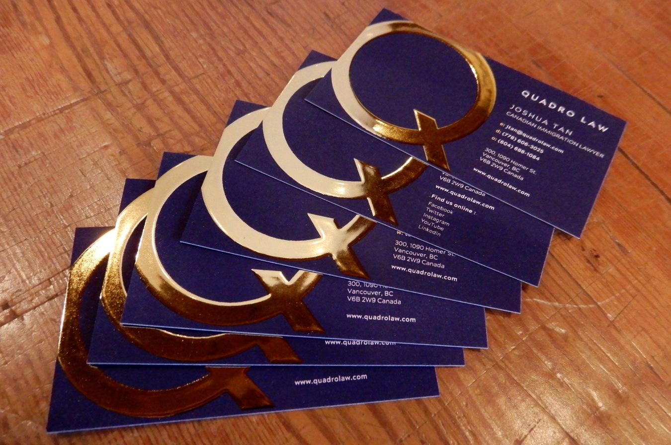 Postcards with Foil