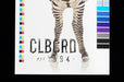 close-up of Clubcard sample card on 19pt suede stock featuring CLUBCARD logo and text in raised silver metallic foil