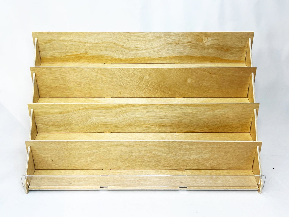 Extra Wide 4 Tier Greeting Card Display Rack Wood Retail Stand ...