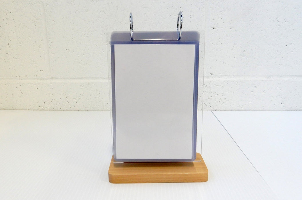 Small Multi Pocket Menu Display Stand With 4x5.9 Pockets | Wood + Acrylic - Clubcard Printing USA