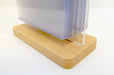 Small Multi Pocket Menu Display Stand With 4x5.9 Pockets | Wood + Acrylic - Clubcard Printing USA