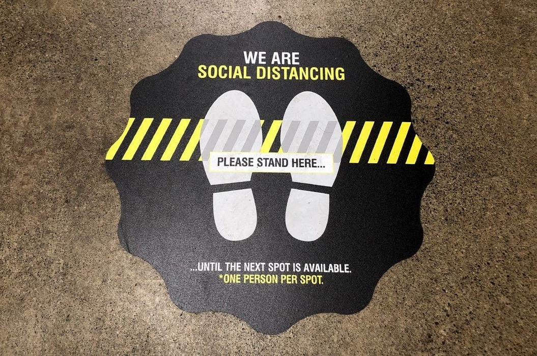 Social Distancing Card Commercial Grade Social Distancing Floor Stickers | Clubcard — Clubcard ...
