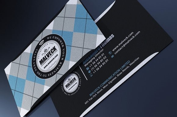 Tartan Business Card Template - Clubcard Printing USA