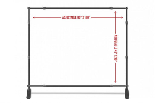 Telescopic Backdrop Banner Stand With Outdoor Banner - Clubcard Printing USA