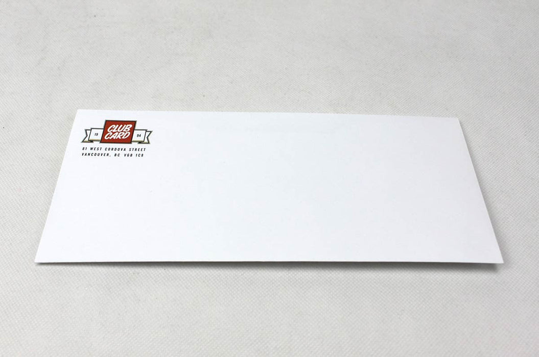 Uncoated No. 10 Envelopes 70lb - Clubcard Printing USA