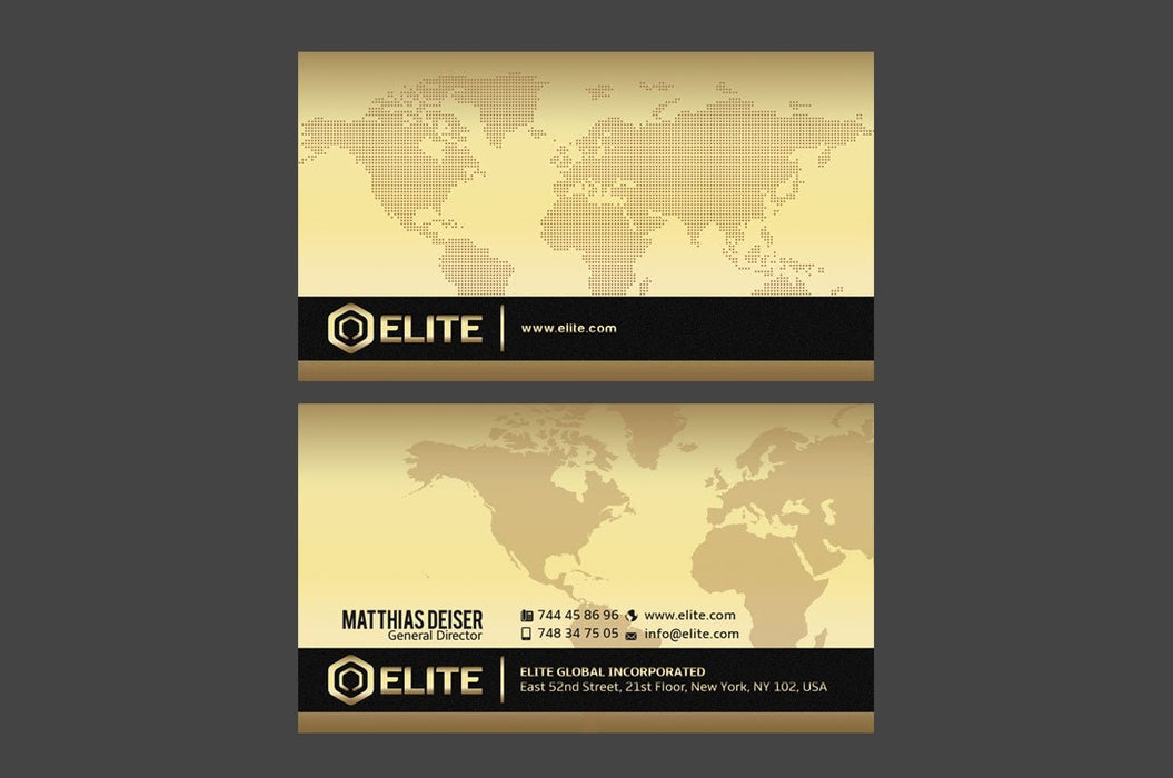 Worldwide Business Card Template - Clubcard Printing USA