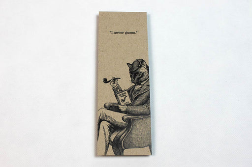 Natural kraft bookmarks printed in full color on Desert Storm uncoated 100% recycled card stock. Bookmark example by Rivulet Paper (etsy.com/shop/rivuletpaper)