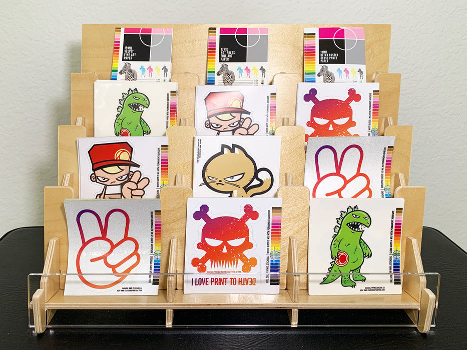 12 Pocket Display for Stickers, Decals, and Small Cards (4523)