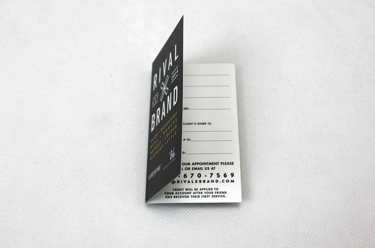 19 Point Suede Laminated Small Cards With Spot Gloss Printing