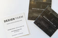 Professional 16 pt spot gloss square cards that we printed for our friends at Design Farm (designfarm.ink)