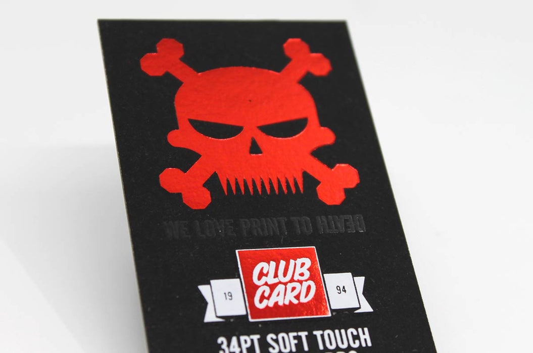 Black Soft Touch Cards 34pt