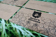 Close up of business cards for Bear's Blooms on 24pt chipboard Kraft stock | Clubcard Printing USA