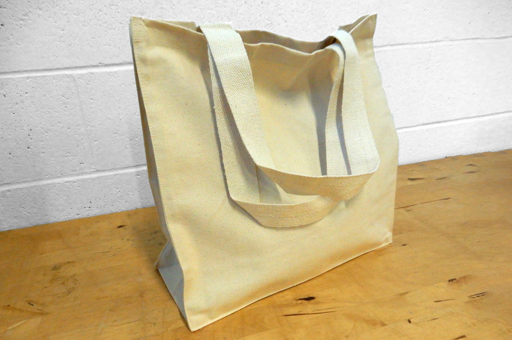 Set of 6 Blank Cotton Tote Bags Reusable 100% Cotton Reusable Tote Bags  Natural