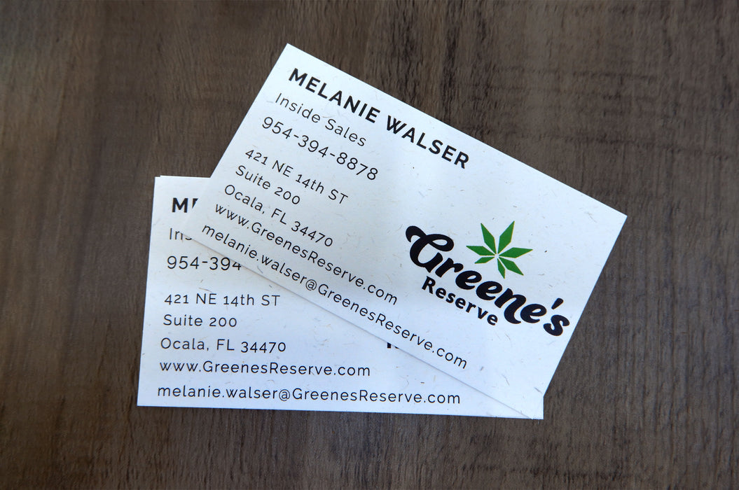Hemp Business Cards, Sustainable Business Cards