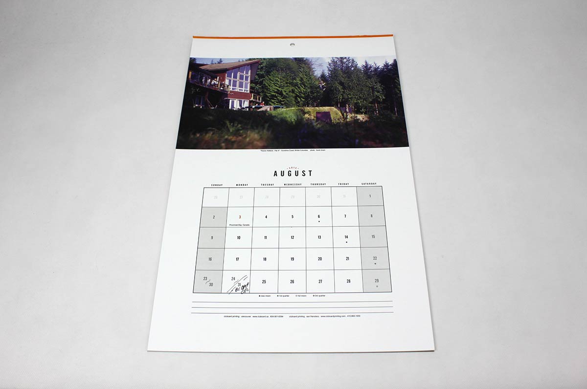 Padded Full Color Calendars, Short Run Digital