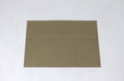 Front of an uncoated blank desert storm kraft envelope on a white background.