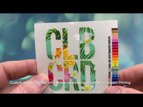UV Spot Gloss Sticker Printing On Matte And Clear Vinyl | Clubcard USA ...