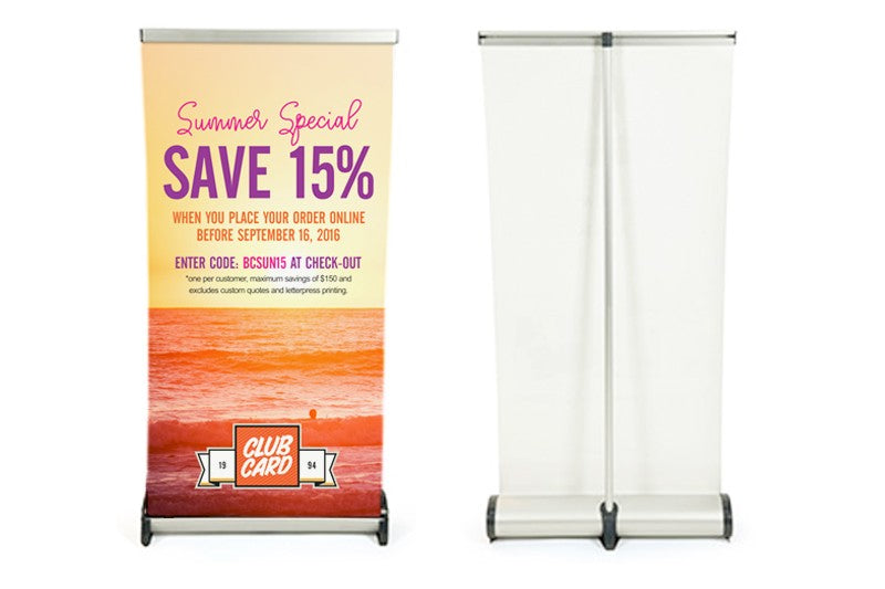 Large Table-Top Retractable Stand + Indoor Banner