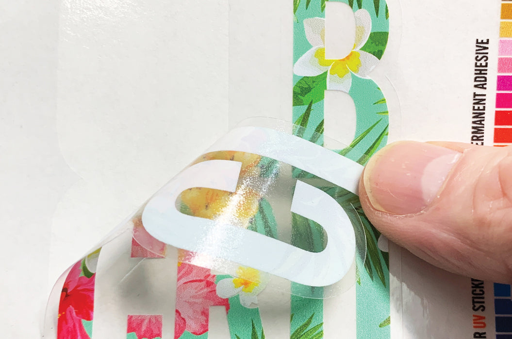 UV Spot Gloss Sticker Printing On Matte And Clear Vinyl