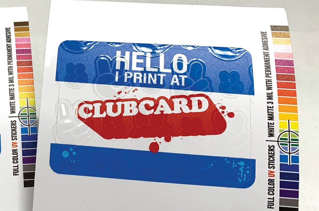 Clear Sticker Printing - Gloss or Matte Finish Options