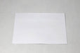 Back of an uncoated blank white wove envelope on a white background.